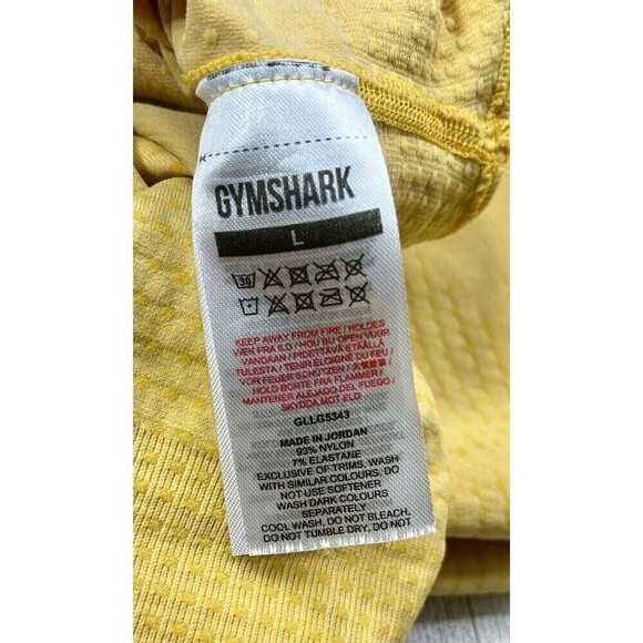 Gymshark Women's Leggings L Yellow Whitney Simmons High Rise Pocket Ruched Back - Picture 6 of 10